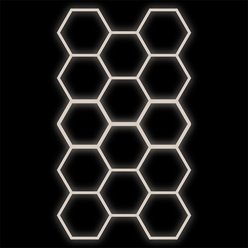 Lampa LED Hexagon 14xHEX czarna 456W 4000K
