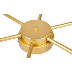 Złota lampa sufitowa mleczne kule 6xG9 58cm
