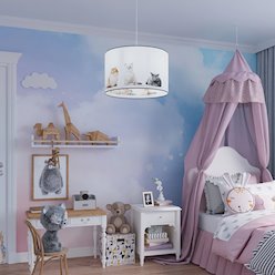 Lampa wisząca dziecięca Kitty 30 1xE27 wielokolorowa