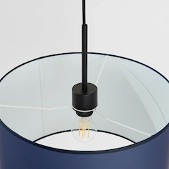 Lampa wisząca z abażurem Nevia 1xE27 granatowa