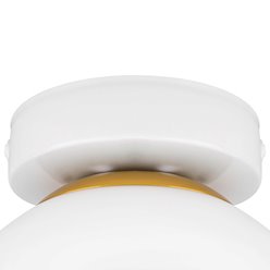 Lampa sufitowa mleczna kula Bali 15cm 1xE27 biała