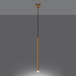Lampa wisząca tuba PASTELO 1xG9 złota
