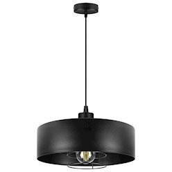 Lampa wisząca E27 czarny żyrandol Velto Loft 30cm