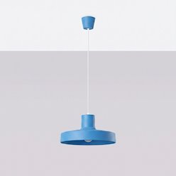Lampa wisząca klasyczna Bilo 1xE27 błękitna