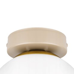 Lampa sufitowa mleczna kula Bali 15cm 1xE27 beżowa