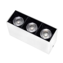 Lampa liniowa LED 9W natynkowa biało-czarna - ciepła