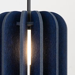 Lampa wisząca filcowa Mula 27 cm 1xE27 granatowa