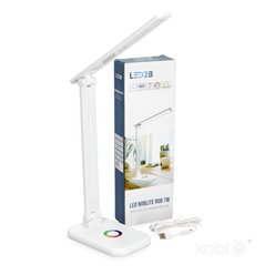 Lampka biurkowa LED Noblite 7W CCT ze światłem RGB biała