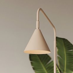 Lampa podłogowa ze stożkowym kloszem Nox 1xE14 beżowa