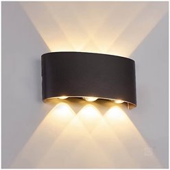 Kinkiet zewnętrzny góra dół Lumepra 6W 3000K czarny