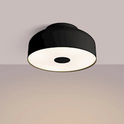 Lampa sufitowa okrągła Omiq 4xE27 czarna