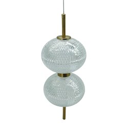 Lampa wiszące kule LED 39cm Amelia 30W - złota