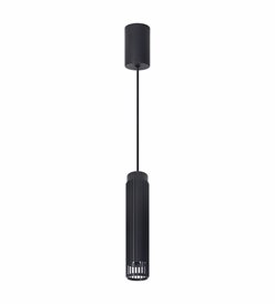 Lampa wisząca Tuba 1xGU10 Vertical czarna