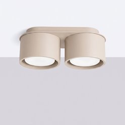 Lampa sufitowa podwójna tuba Modo 2xGx53 taupe