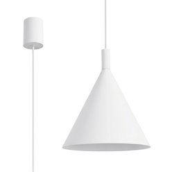 Lampa wisząca stożkowy klosz Nox 25cm 1xE27 biała