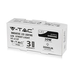 Lampa Uliczna LED V-TAC Samsung 30W VT-31ST 6000K 3000lm