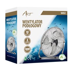 Wentylator podłogowy Wiatrak 100W 46cm chrom