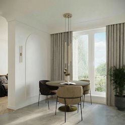 Lampa wisząca podwójna tuba Pastelo 2xG9 okrągła taupe