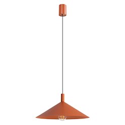 Lampa wisząca stożkowy klosz Nox 40cm 1xE27 ochra czerwona
