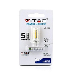 Żarówka LED V-TAC Samsung 3.2W G4 12V VT-234 6400K 385lm 