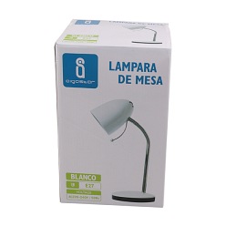 Lampa biurkowa 1xE27 Biała - elastyczne ramie