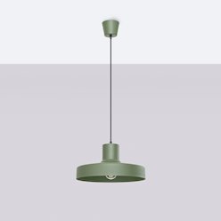 Lampa wisząca klasyczna Bilo 1xE27 zielona oliwka