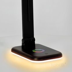 Lampka biurkowa LED Noblite 7W CCT ze światłem RGB czarna