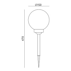 Lampa ogrodowa solarna Solis słupek z kulą 15cm