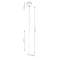 Lampa wisząca pojedyncza tuba Pastelo 1xG9 beżowa