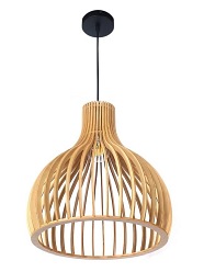 Lampa drewniana wisząca Egino 1xE27 35cm