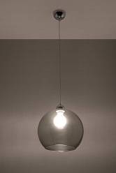 Lampa wisząca grafit kula BALL 1xE27