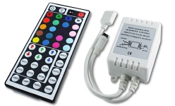 Sterownik RGB 6A 12V DC - z pilotem IR  - 44-przyciskowy