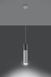 Lampa wisząca tuba BORGIO 1 biała 1xGU10