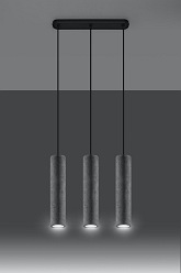Lampa wisząca industrialna LUVO 3L 3xGU10 szary beton