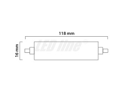 Żarówka LED R7s 118mm żarnik halogenowy 6W 230V - biała ciepła