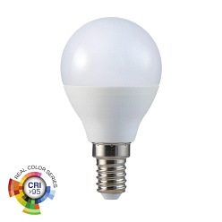 Żarówka LED V-TAC 5.5W E14 P45 Kulka CRI95+ VT-2236 2700K 470lm