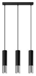 Lampa wisząca LOOPEZ 3L czarny/chrom 3xGU10