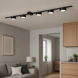 Lampa sufitowa listwa Zeta 90cm 5xGX53 czarna