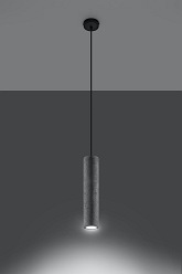 Lampa wisząca industrialna LUVO 1xGU10 szary beton