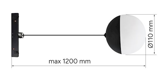 Lampa wisząca magnetyczna kula Genesis biała 10W 3CCT