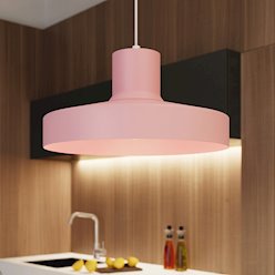 Lampa wisząca klasyczna Bilo 1xE27 różowa