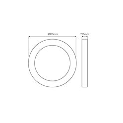 okrągły panel LED 12W easyfix dzienny