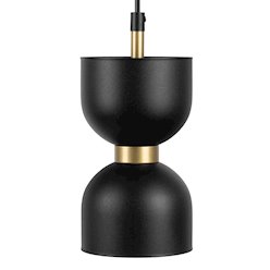 Lampa wisząca klepsydra Kai GX53 czarno-złota