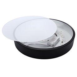 Panel LED okrągły czarny 30cm natynkowy 30W 2400lm 4000K