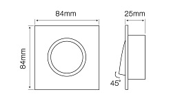 Oprawa  halogenowa marki LED line, kwadratowa, ruchoma, odlew -  patyna