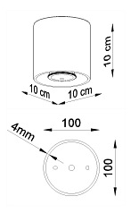 Halogen natynkowy okrągły ORBIS 1xGU10 Antracyt