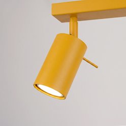 Kinkiet listwa z reflektorami Ring 4xGU10 żółty