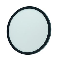 Panel LED okrągły czarny 24W natynkowy 4000K z czujnikiem ruchu