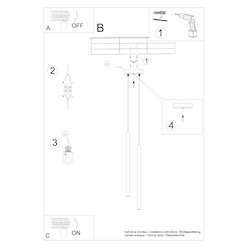 Lampa wisząca podwójna Pastelo 2xG9 okrągła beżowa