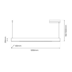 Lampa wisząca liniowa Linea 36W 120cm CRI90 CCT biała